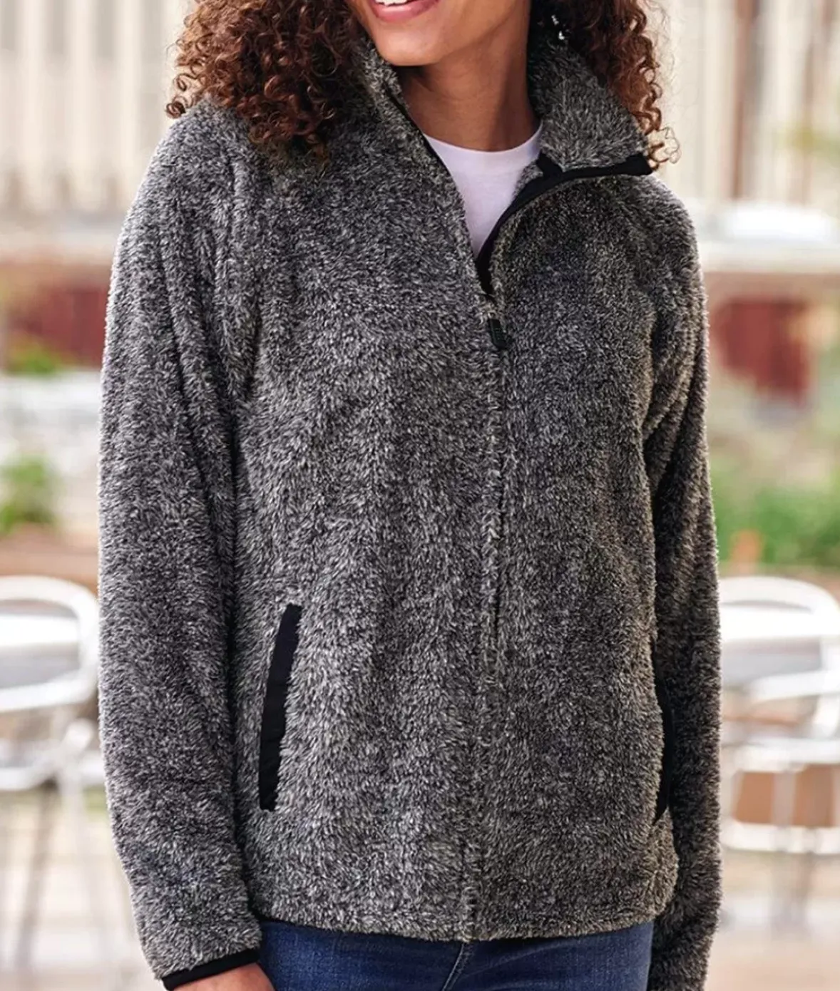 Nayked Apparel Athleisure>Women'S Ridiculously Soft Shag Sherpa Full-Zip Jacket