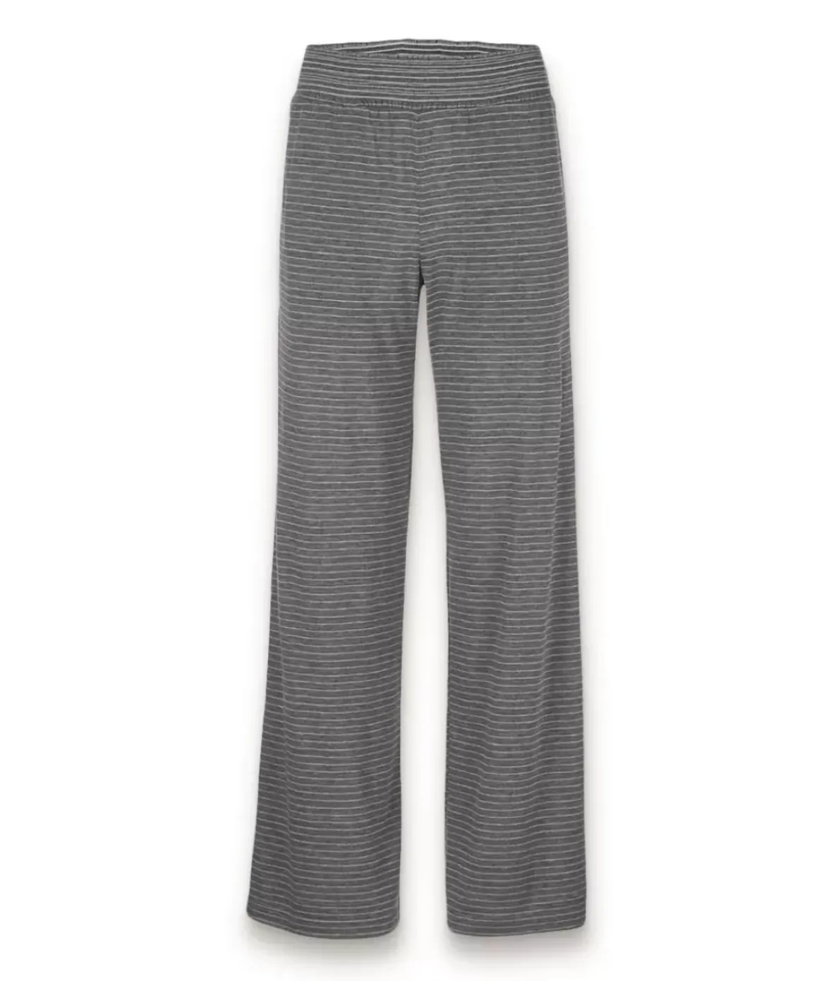 Nayked Apparel Bottoms Skirts & Dresses>Women'S Ridiculously Soft Shirred Wide Leg Fine Line Striped Lounge Pants