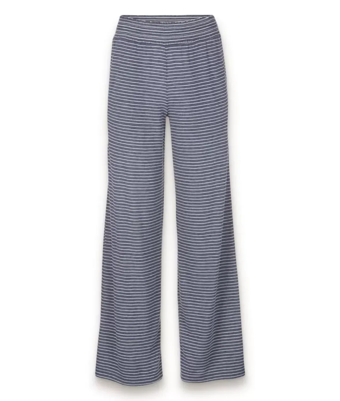 Nayked Apparel Bottoms Skirts & Dresses>Women'S Ridiculously Soft Shirred Wide Leg Fine Line Striped Lounge Pants