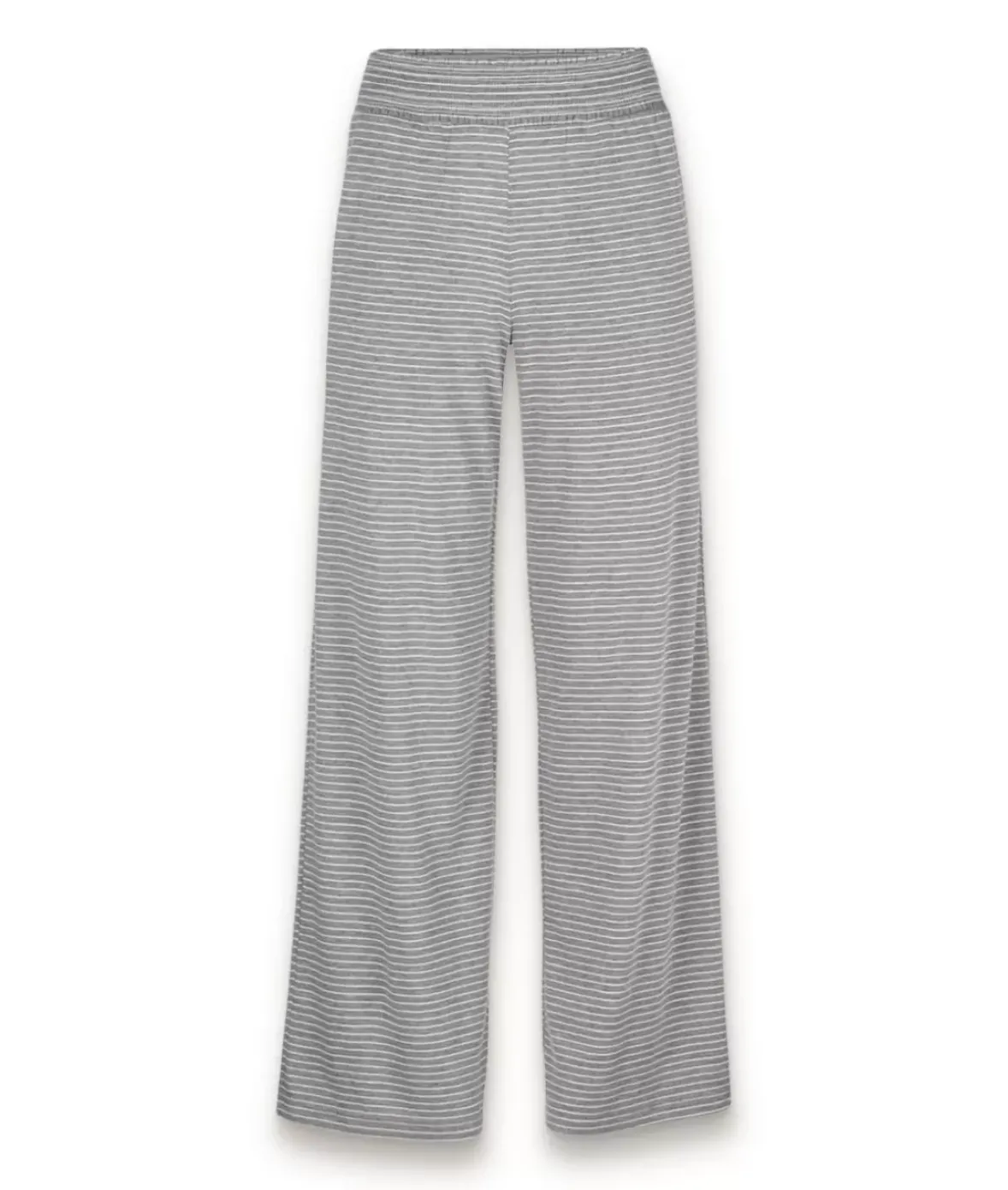 Nayked Apparel Bottoms Skirts & Dresses>Women'S Ridiculously Soft Shirred Wide Leg Fine Line Striped Lounge Pants