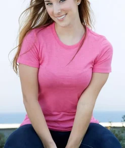 Nayked Apparel Tops>Women'S Ridiculously Soft Lightweight Crew Neck T-Shirt