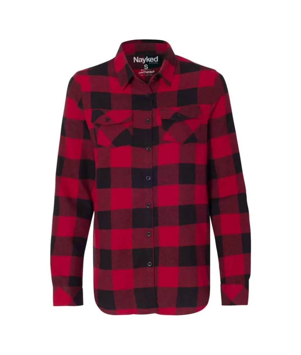 Nayked Apparel Tops>Women'S Ridiculously Soft Flannel Boyfriend Shirt