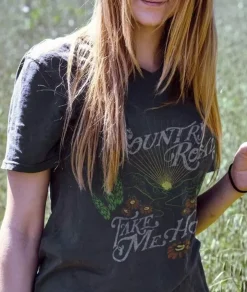 Nayked Apparel Tops>Women'S Ridiculously Soft Graphic Tee | Country Roads
