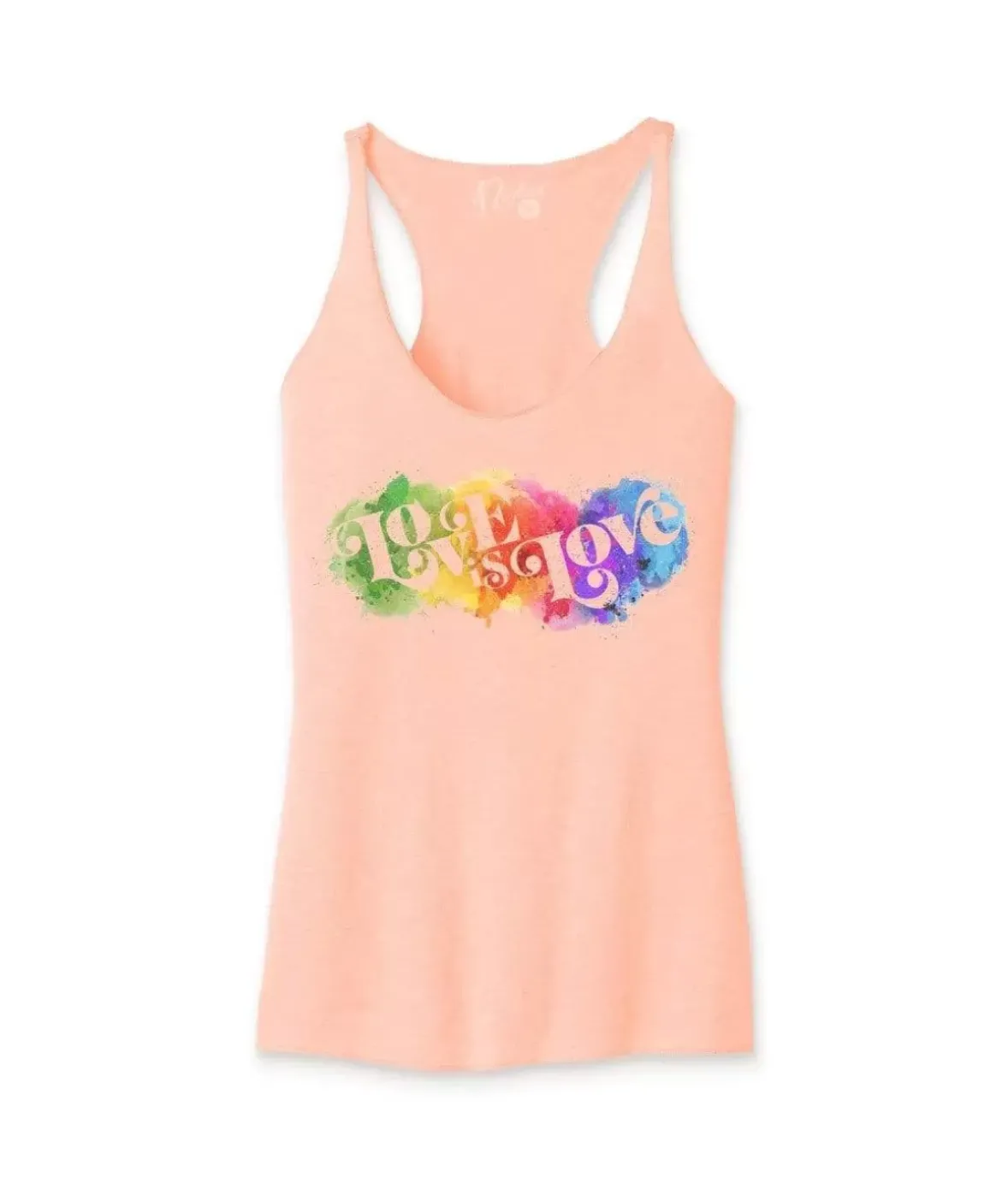 Nayked Apparel T-Shirts>Women'S Ridiculously Soft Lightweight Graphic Racerback Tank | Love Is Love