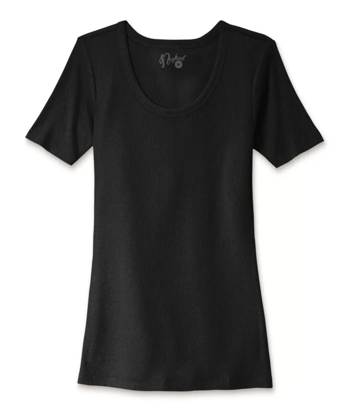Nayked Apparel T-Shirts>Women'S Ridiculously Soft Ribbed Scoop Neck Tee