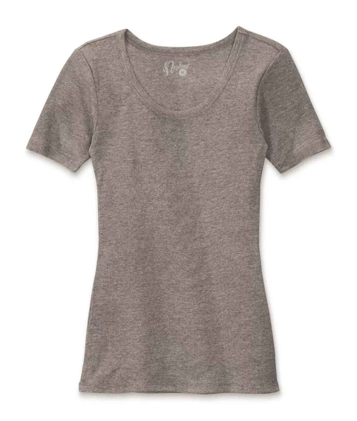 Nayked Apparel T-Shirts>Women'S Ridiculously Soft Ribbed Scoop Neck Tee