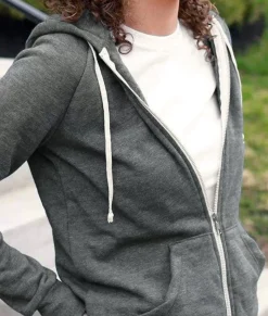 Nayked Apparel Tops>Women'S Ridiculously Soft Recycled Fleece Full-Zip Hoodie
