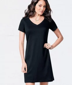 Nayked Apparel T-Shirts>Women'S Ridiculously Soft V-Neck T-Shirt Dress
