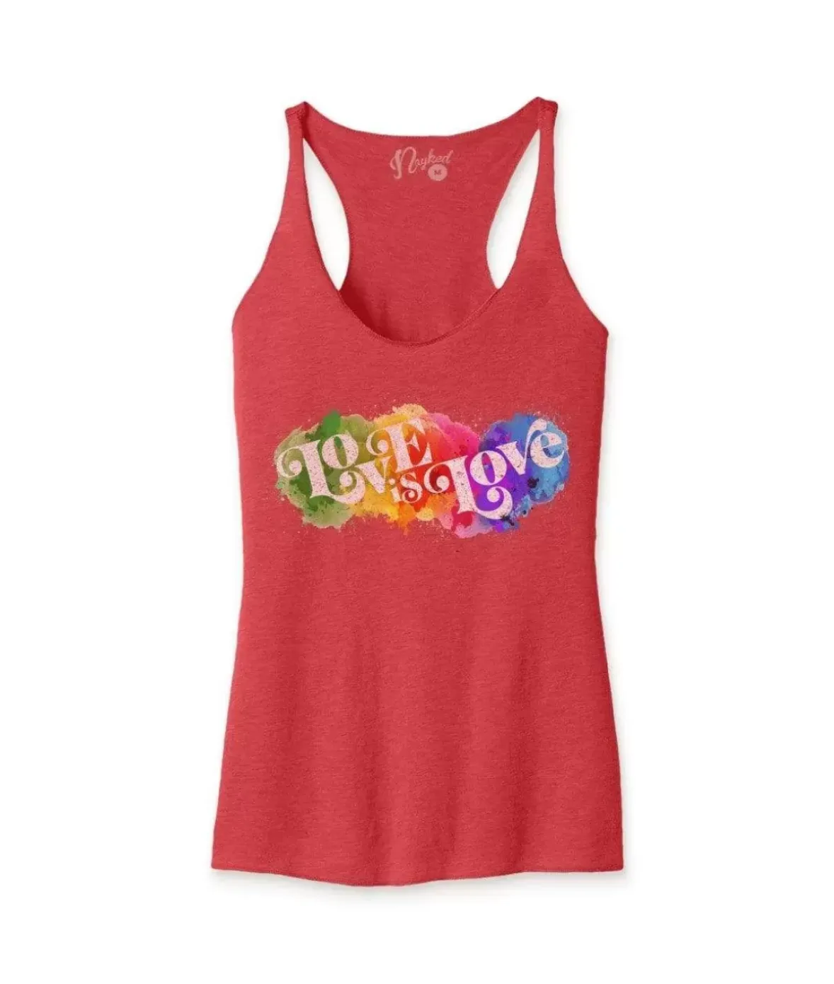 Nayked Apparel Tops>Women'S Ridiculously Soft Lightweight Graphic Racerback Tank | Love Is Love