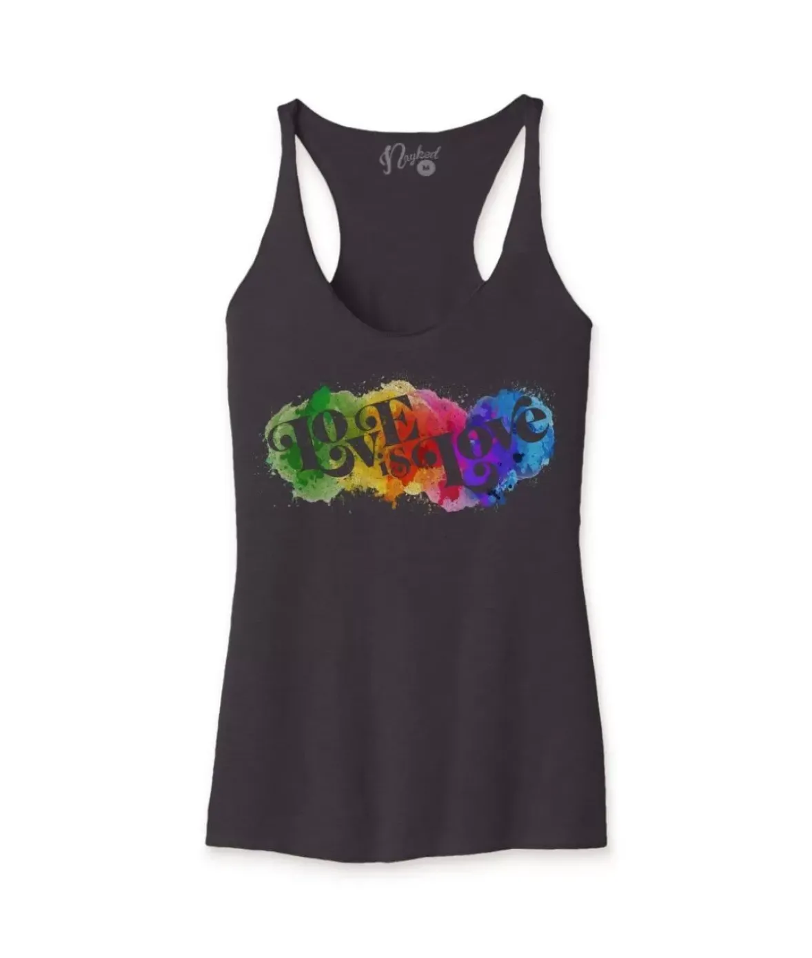 Nayked Apparel Tops>Women'S Ridiculously Soft Lightweight Graphic Racerback Tank | Love Is Love