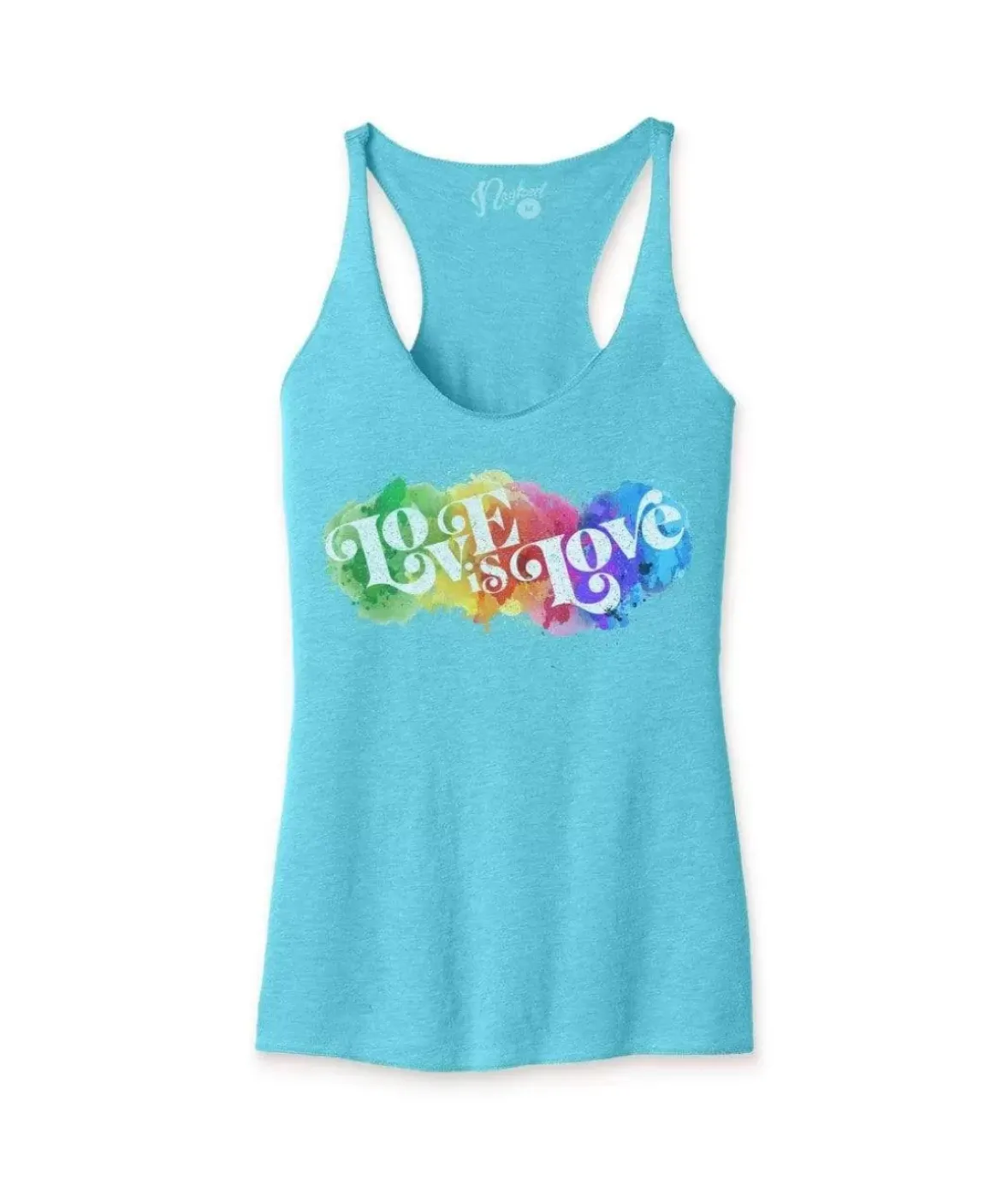 Nayked Apparel Tops>Women'S Ridiculously Soft Lightweight Graphic Racerback Tank | Love Is Love
