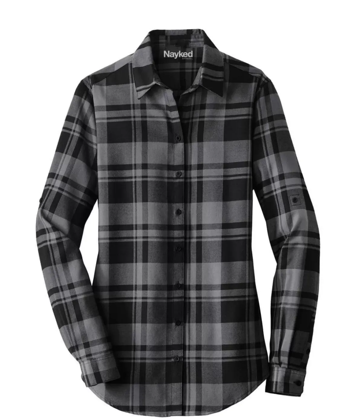 Nayked Apparel Tops>Women'S Ridiculously Soft Plaid Flannel Tunic Shirt