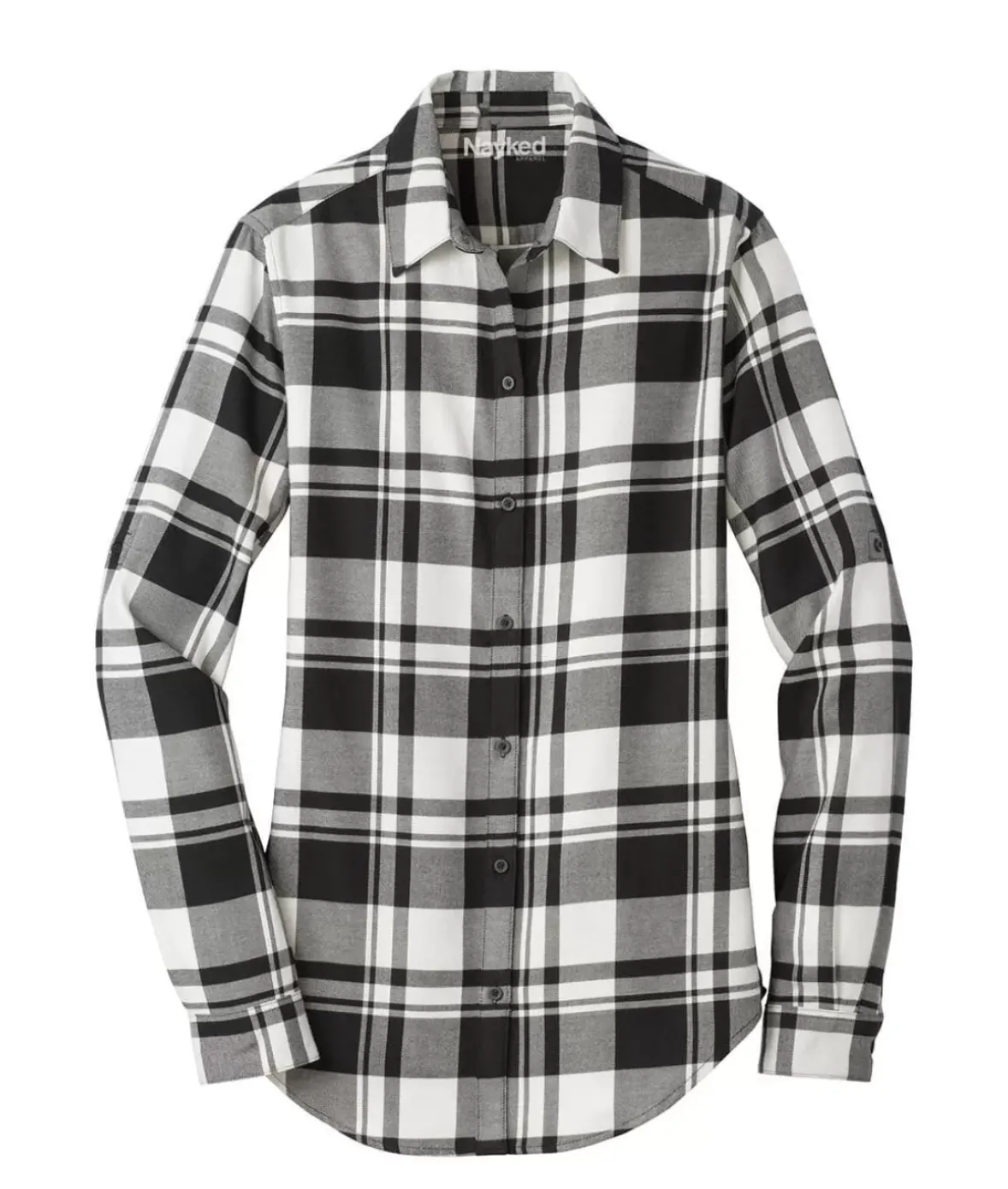 Nayked Apparel Tops>Women'S Ridiculously Soft Plaid Flannel Tunic Shirt