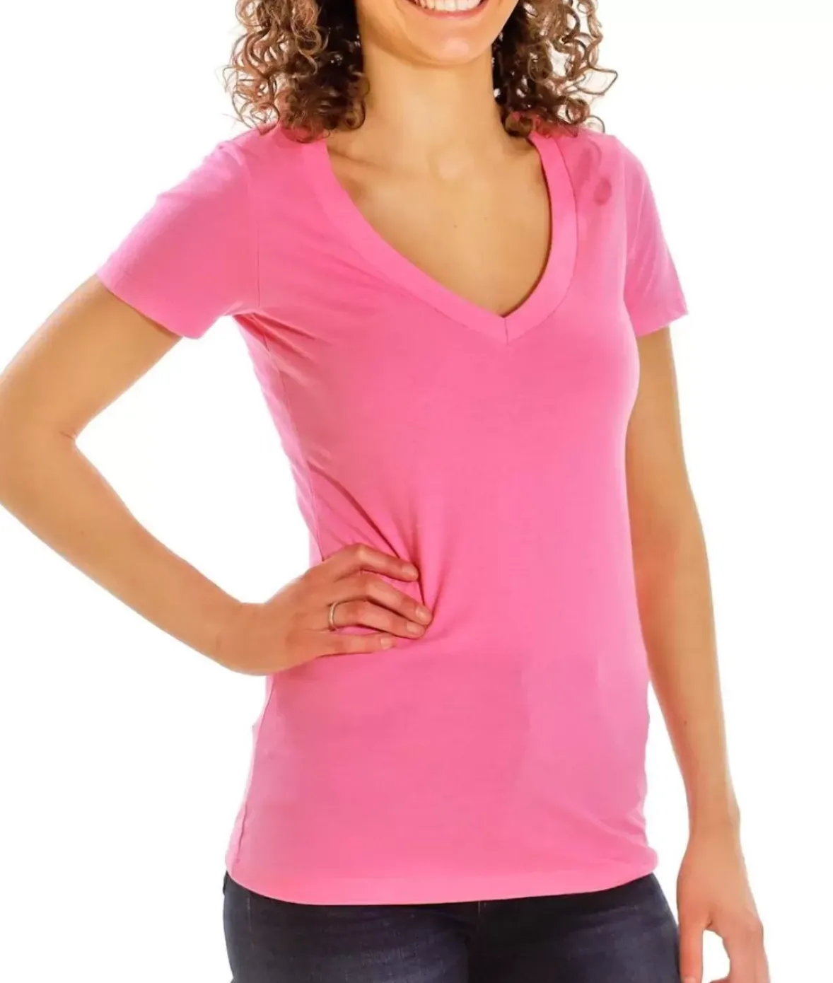 Nayked Apparel T-Shirts>Women'S Ridiculously Soft Midweight V-Neck T-Shirt