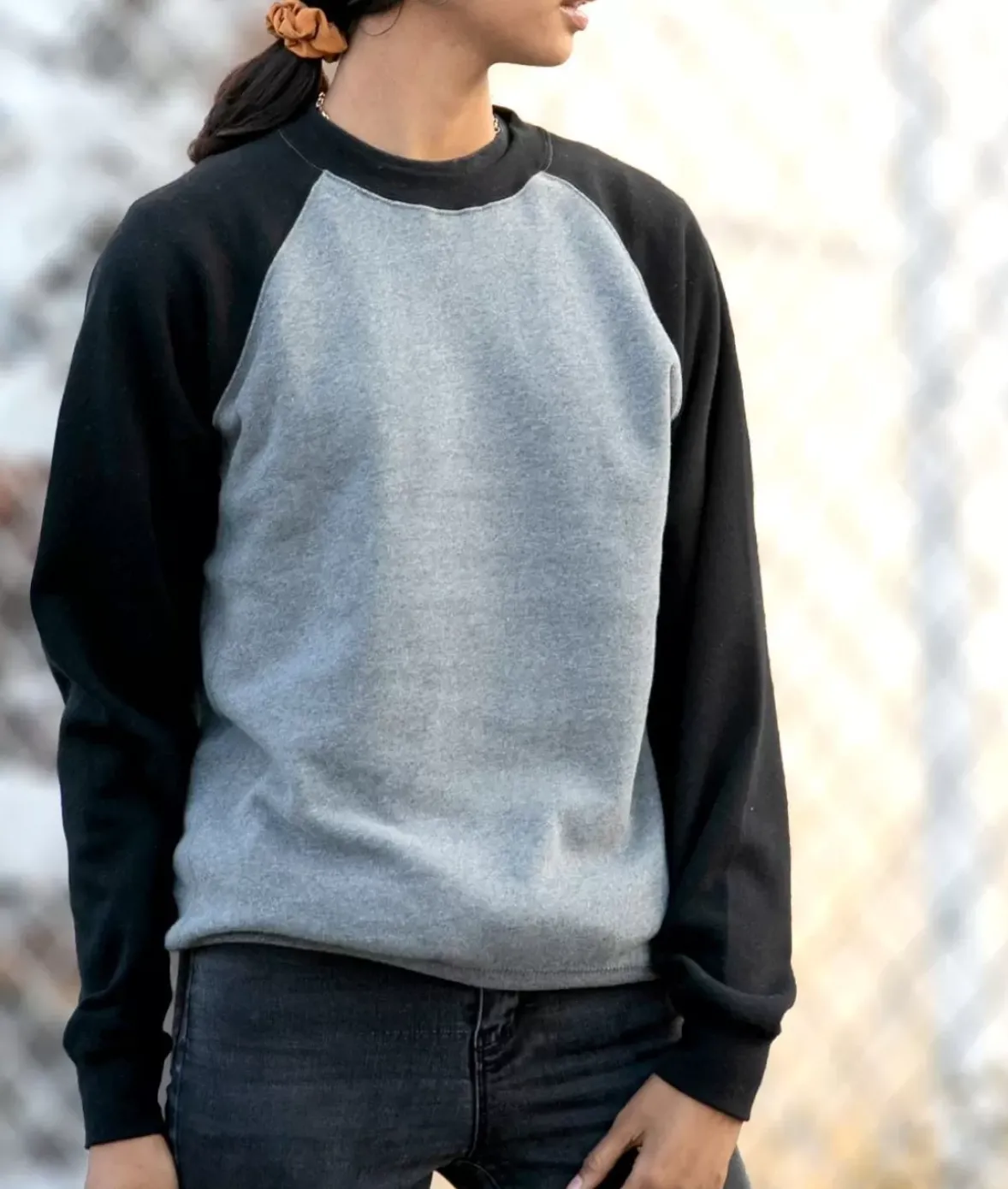 Nayked Apparel Athleisure>Women'S Ridiculously Soft Boyfriend Colorblocked Raglan Pullover