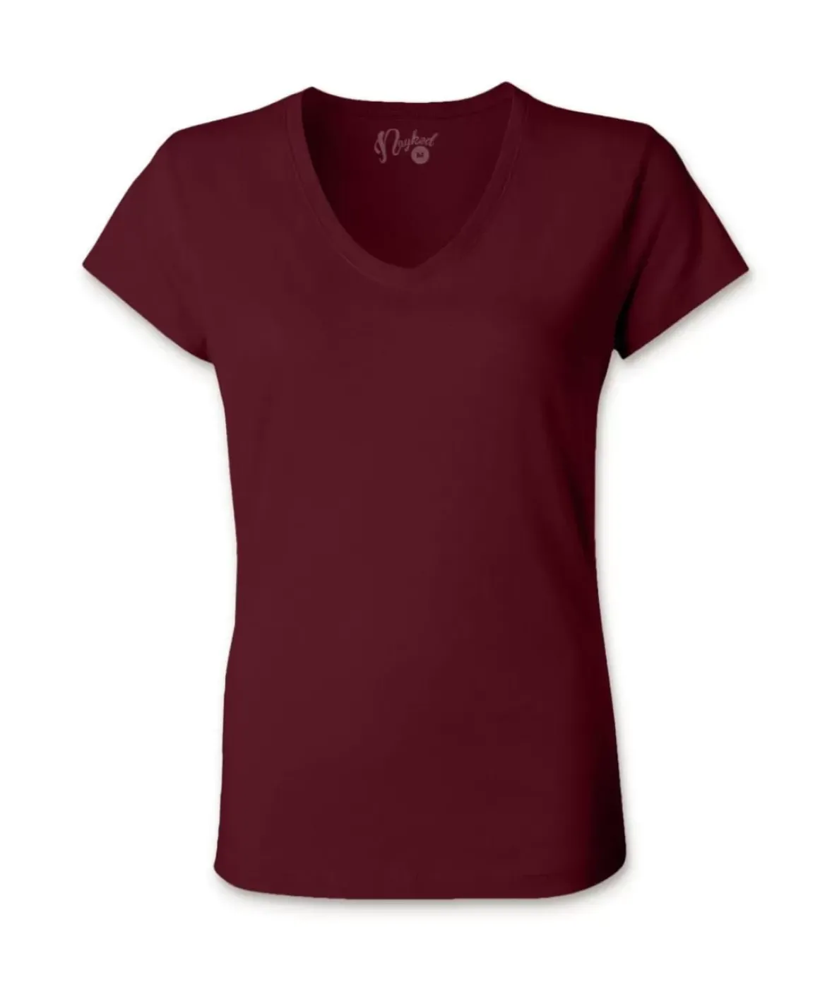 Nayked Apparel T-Shirts>Women'S Ridiculously Soft 100% Cotton Fitted V-Neck T-Shirt