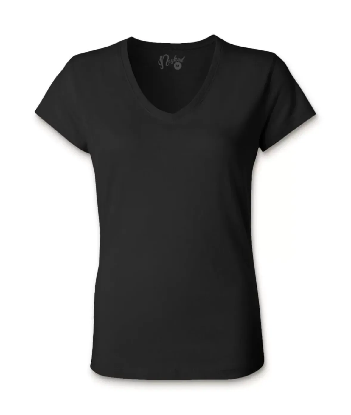 Nayked Apparel T-Shirts>Women'S Ridiculously Soft 100% Cotton Fitted V-Neck T-Shirt