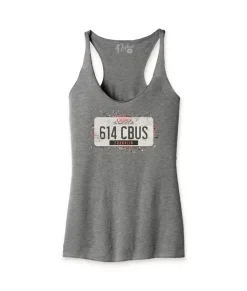 Nayked Apparel Tops>Women'S Ridiculously Soft Lightweight Racerback Graphic Tank | 614 Cbus