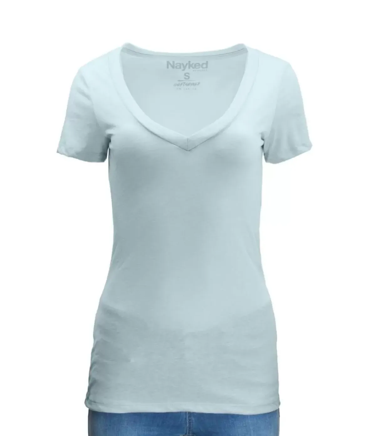 Nayked Apparel Tops>Women'S Ridiculously Soft Midweight V-Neck T-Shirt