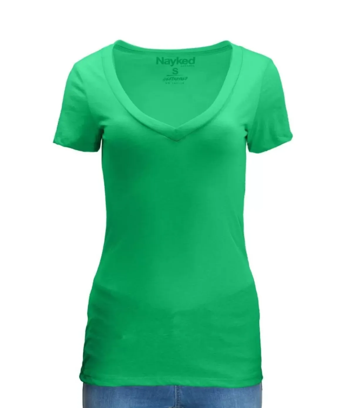 Nayked Apparel Tops>Women'S Ridiculously Soft Midweight V-Neck T-Shirt