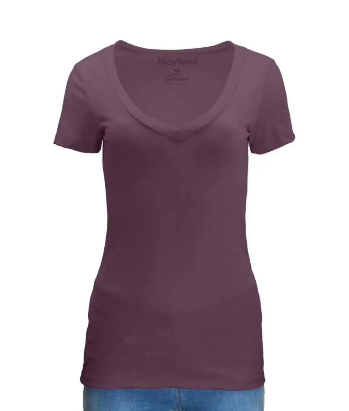 Nayked Apparel Tops>Women'S Ridiculously Soft Midweight V-Neck T-Shirt