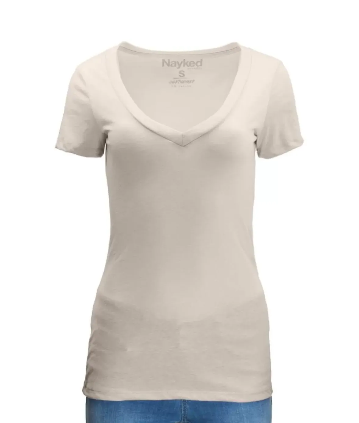 Nayked Apparel Tops>Women'S Ridiculously Soft Midweight V-Neck T-Shirt