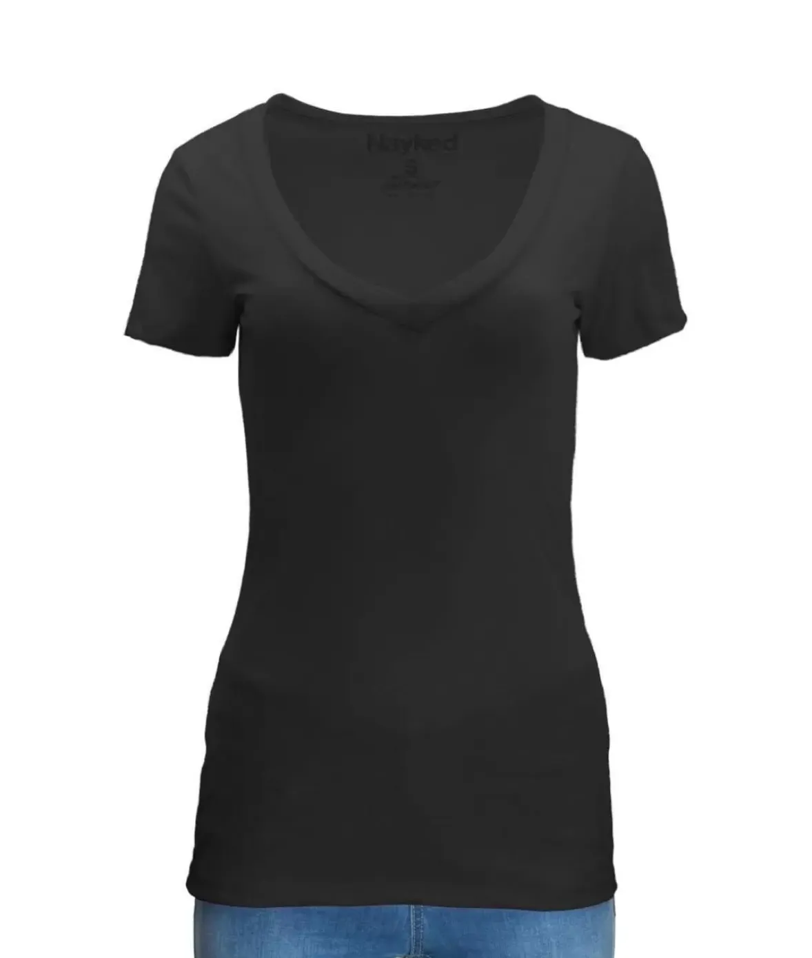Nayked Apparel Tops>Women'S Ridiculously Soft Midweight V-Neck T-Shirt