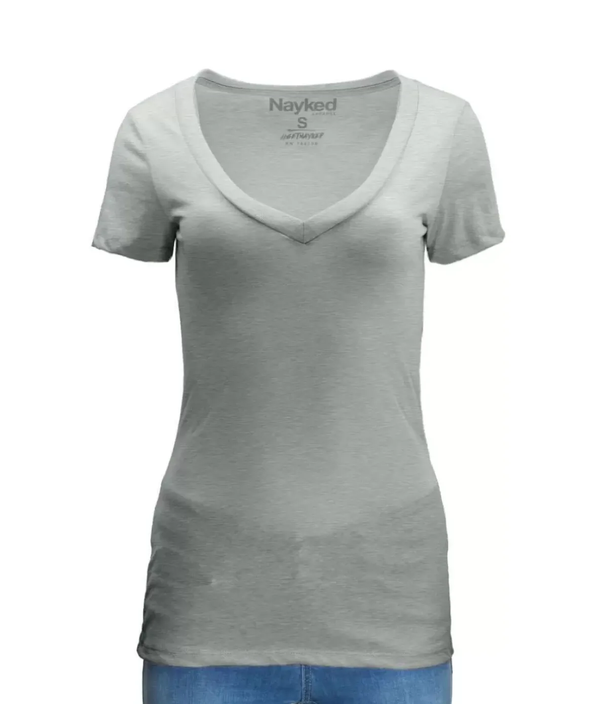 Nayked Apparel Tops>Women'S Ridiculously Soft Midweight V-Neck T-Shirt