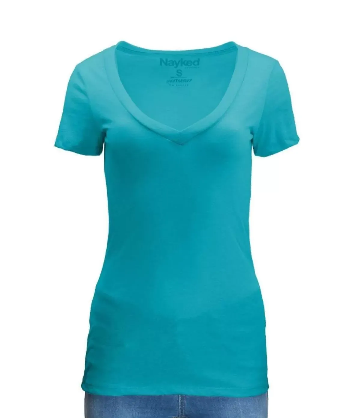 Nayked Apparel Tops>Women'S Ridiculously Soft Midweight V-Neck T-Shirt