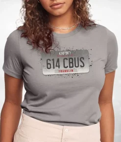 Nayked Apparel Tops>Women'S Ridiculously Soft Lightweight Graphic Tee | 614 Cbus