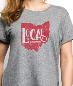 Nayked Apparel Tops>Women'S Ridiculously Soft Lightweight Graphic Tee | Local