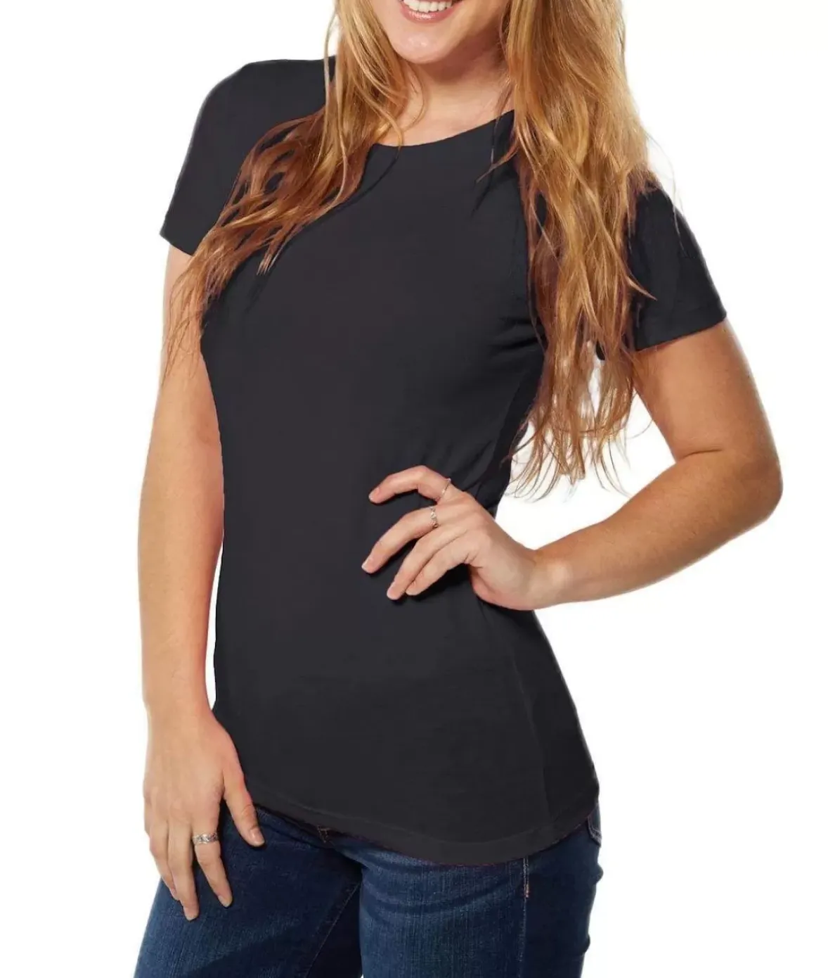Nayked Apparel T-Shirts>Women'S Ridiculously Soft Lightweight Crew Neck T-Shirt