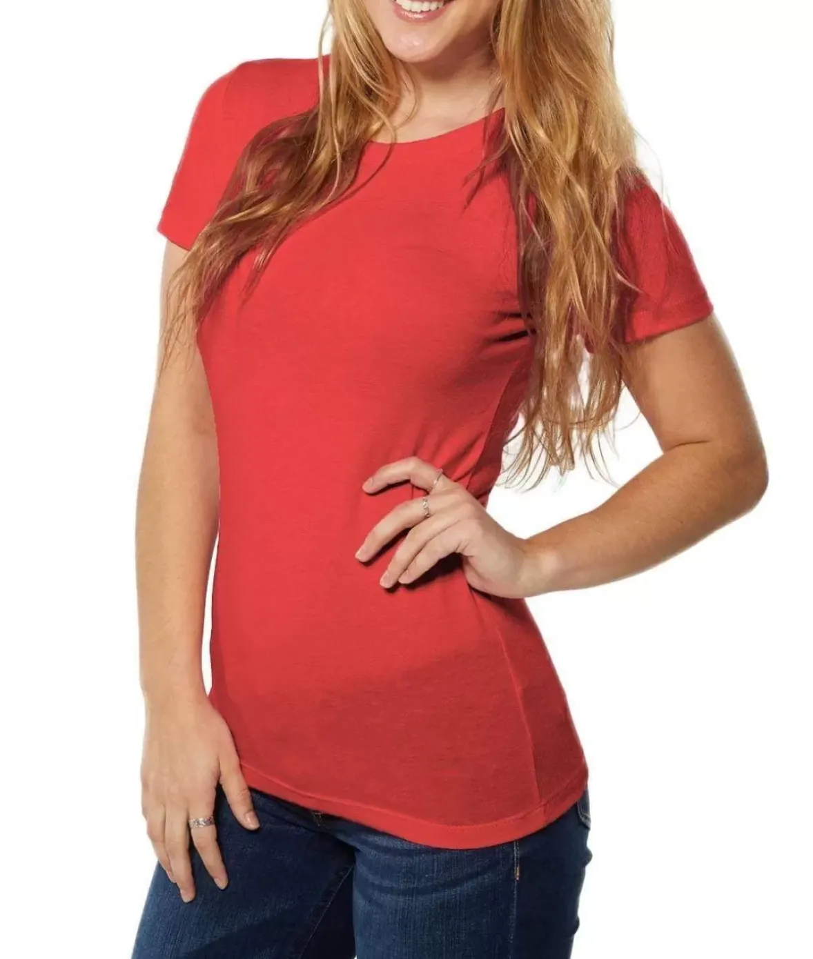 Nayked Apparel T-Shirts>Women'S Ridiculously Soft Lightweight Crew Neck T-Shirt