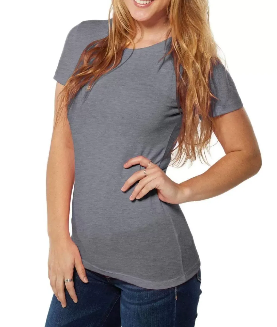 Nayked Apparel T-Shirts>Women'S Ridiculously Soft Lightweight Crew Neck T-Shirt
