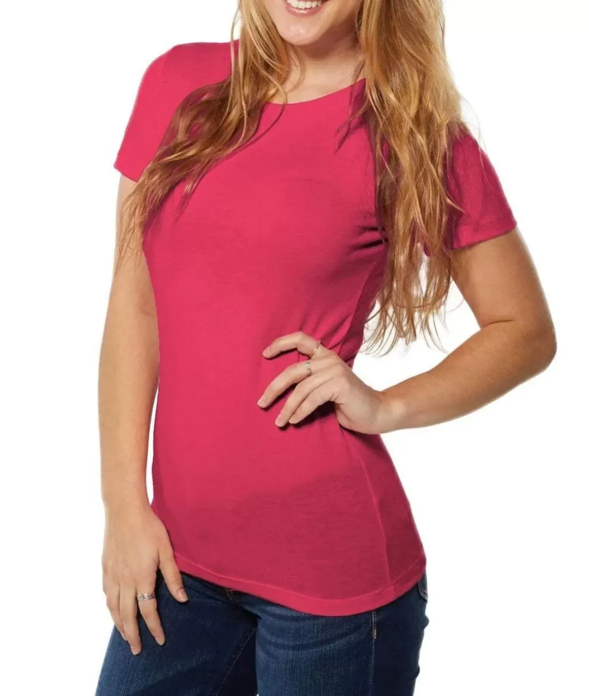 Nayked Apparel T-Shirts>Women'S Ridiculously Soft Lightweight Crew Neck T-Shirt