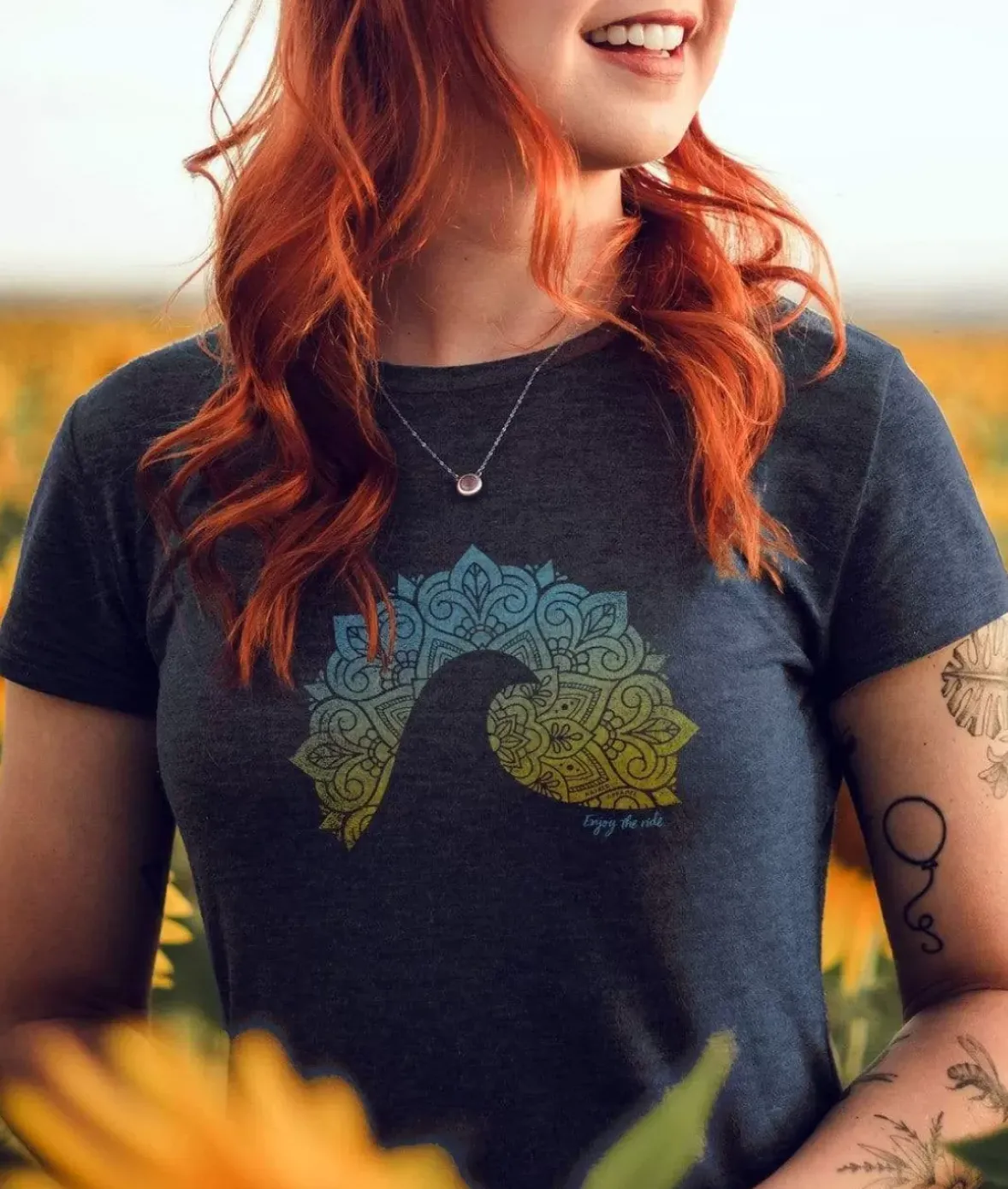 Nayked Apparel Tops>Women'S Ridiculously Soft Midweight Graphic Tee | Enjoy The Ride