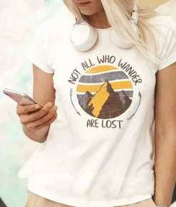 Nayked Apparel T-Shirts>Women'S Ridiculously Soft Graphic Tee | Not All Who Wander Are Lost