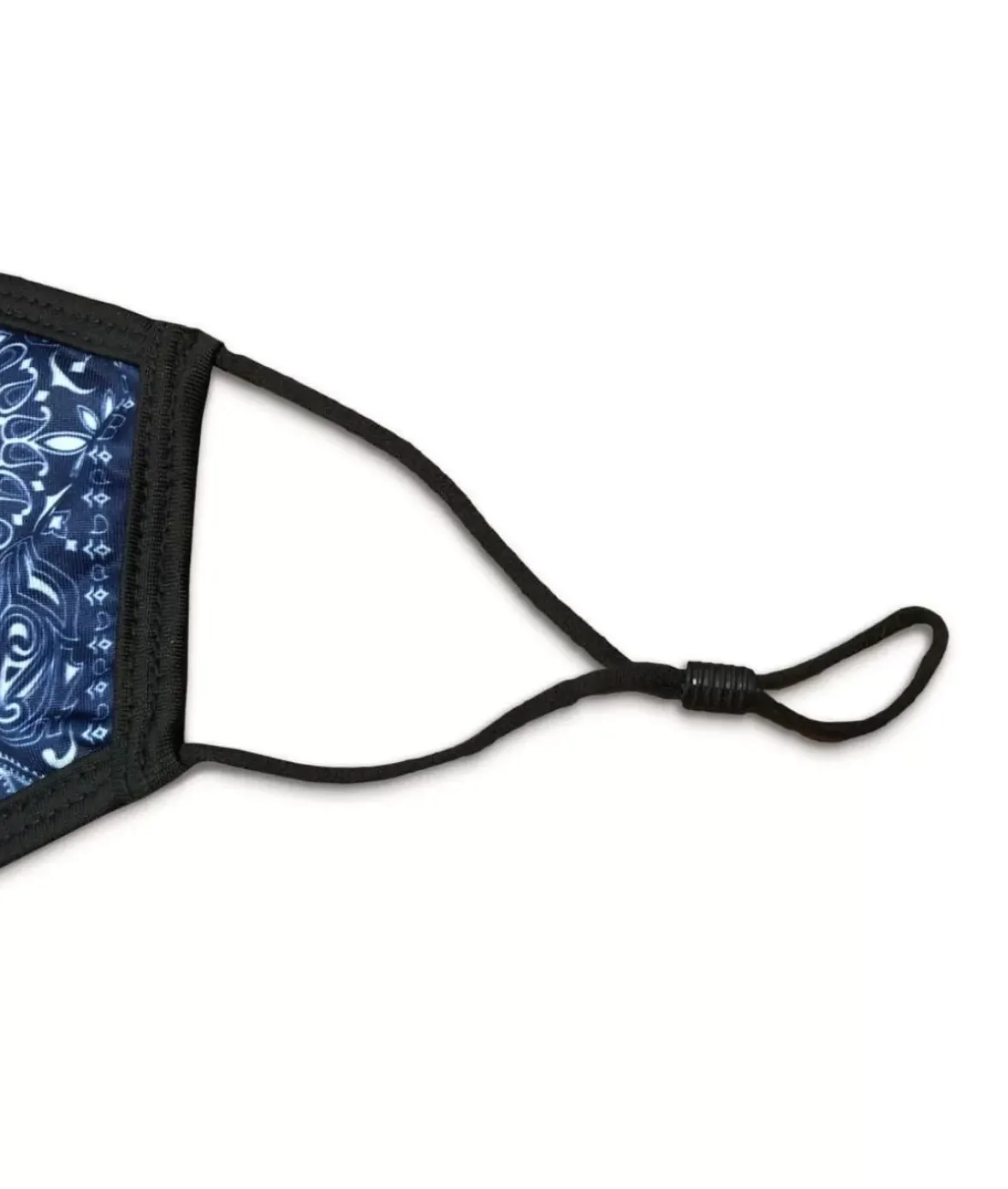 Nayked Apparel Accessories>Women'S Ridiculously Soft Bandana Print 2-Layer Face Mask With Adjustable Ear Loops Navy