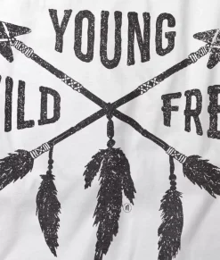 Nayked Apparel Tops>Women'S Ridiculously Soft Lightweight Graphic Tee | Young Wild Free