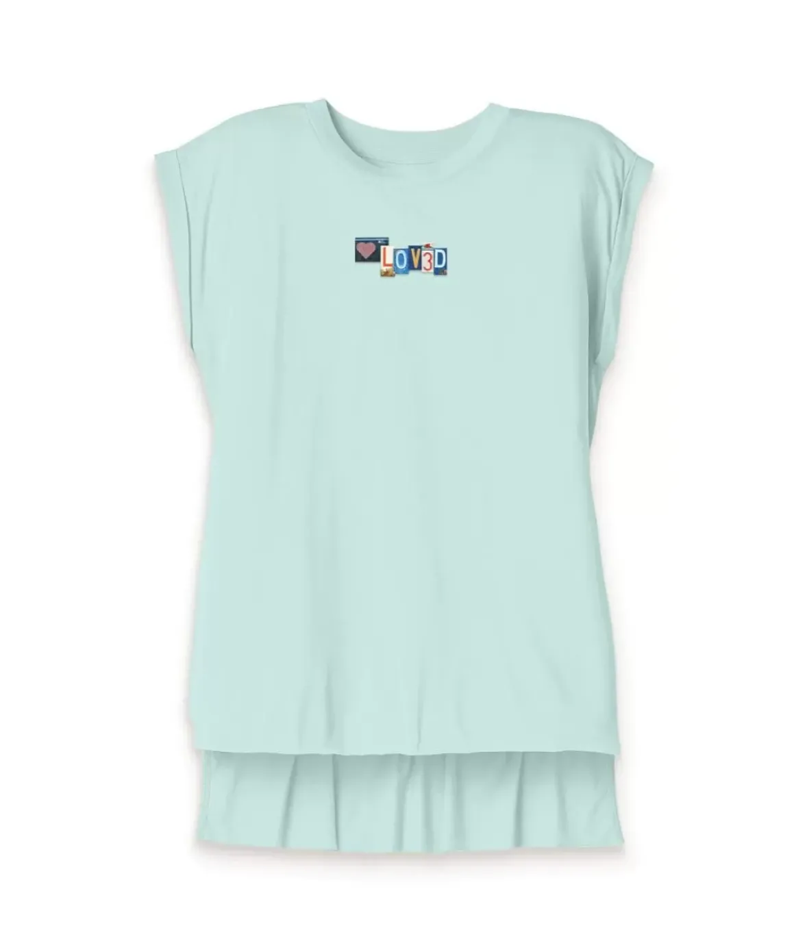 Nayked Apparel T-Shirts>Women'S Ridiculously Soft Flowy Rolled Cuff Muscle Graphic Tee | Loved