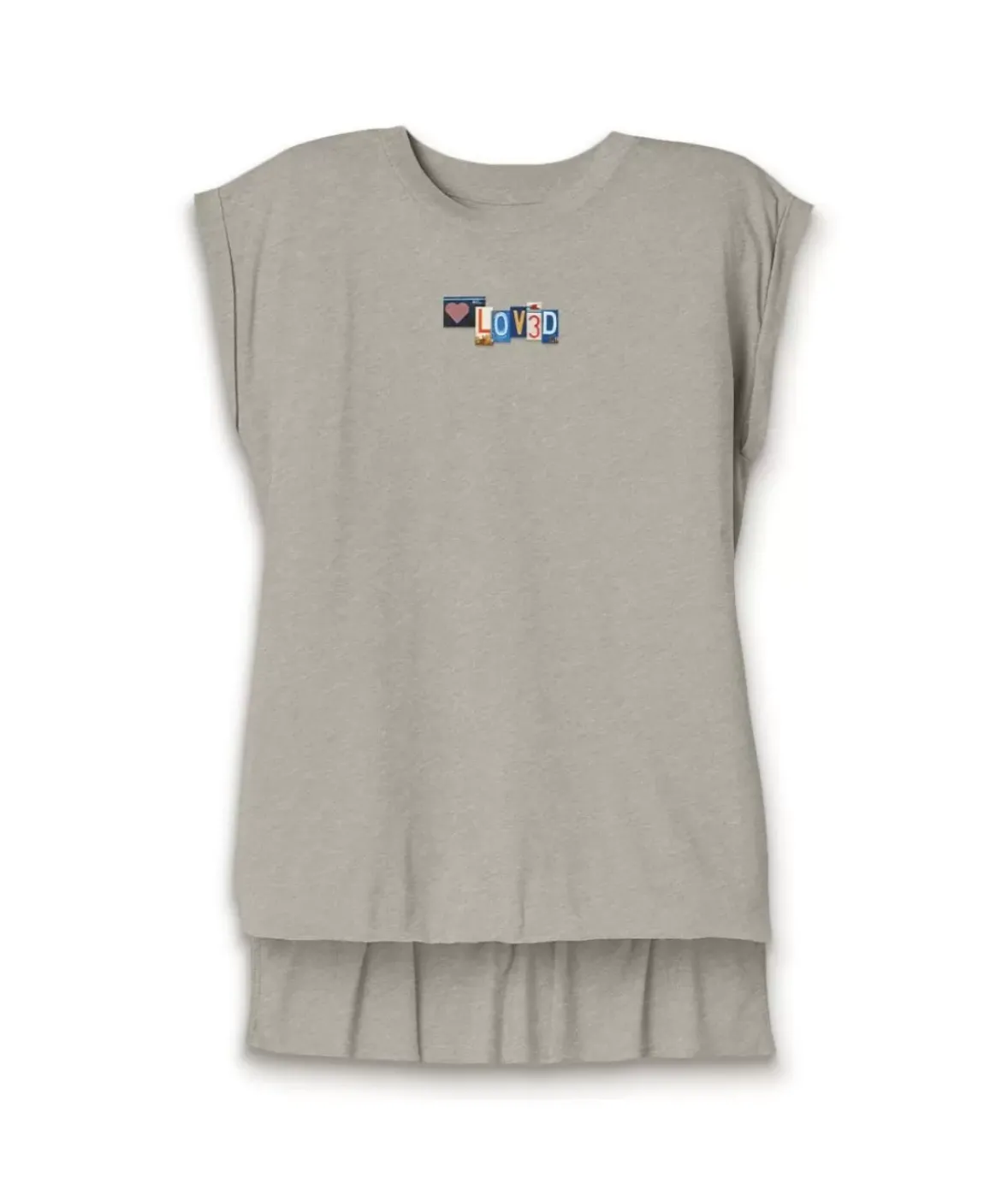 Nayked Apparel T-Shirts>Women'S Ridiculously Soft Flowy Rolled Cuff Muscle Graphic Tee | Loved