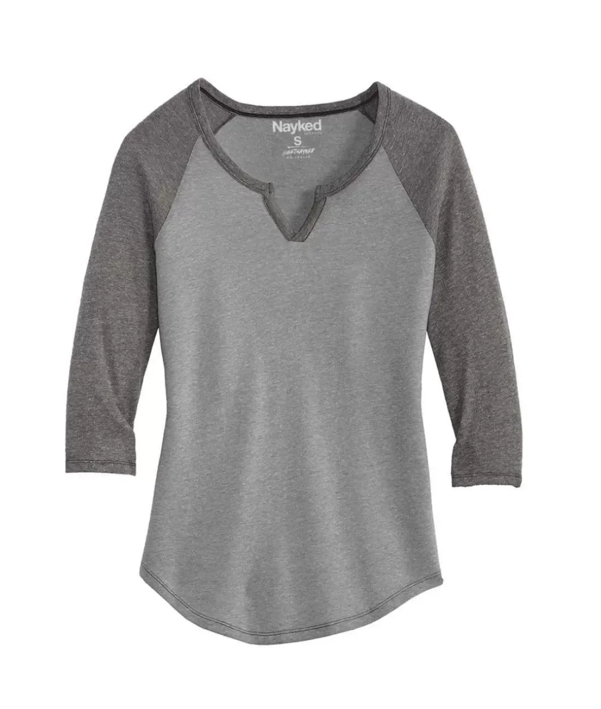 Nayked Apparel Tops>Women'S Ridiculously Soft Vintage Raglan Baseball T-Shirt