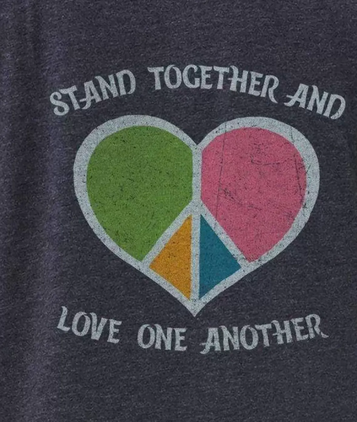 Nayked Apparel Tops>Women'S Ridiculously Soft Oversized Graphic Tee | Stand Together And Love One Another