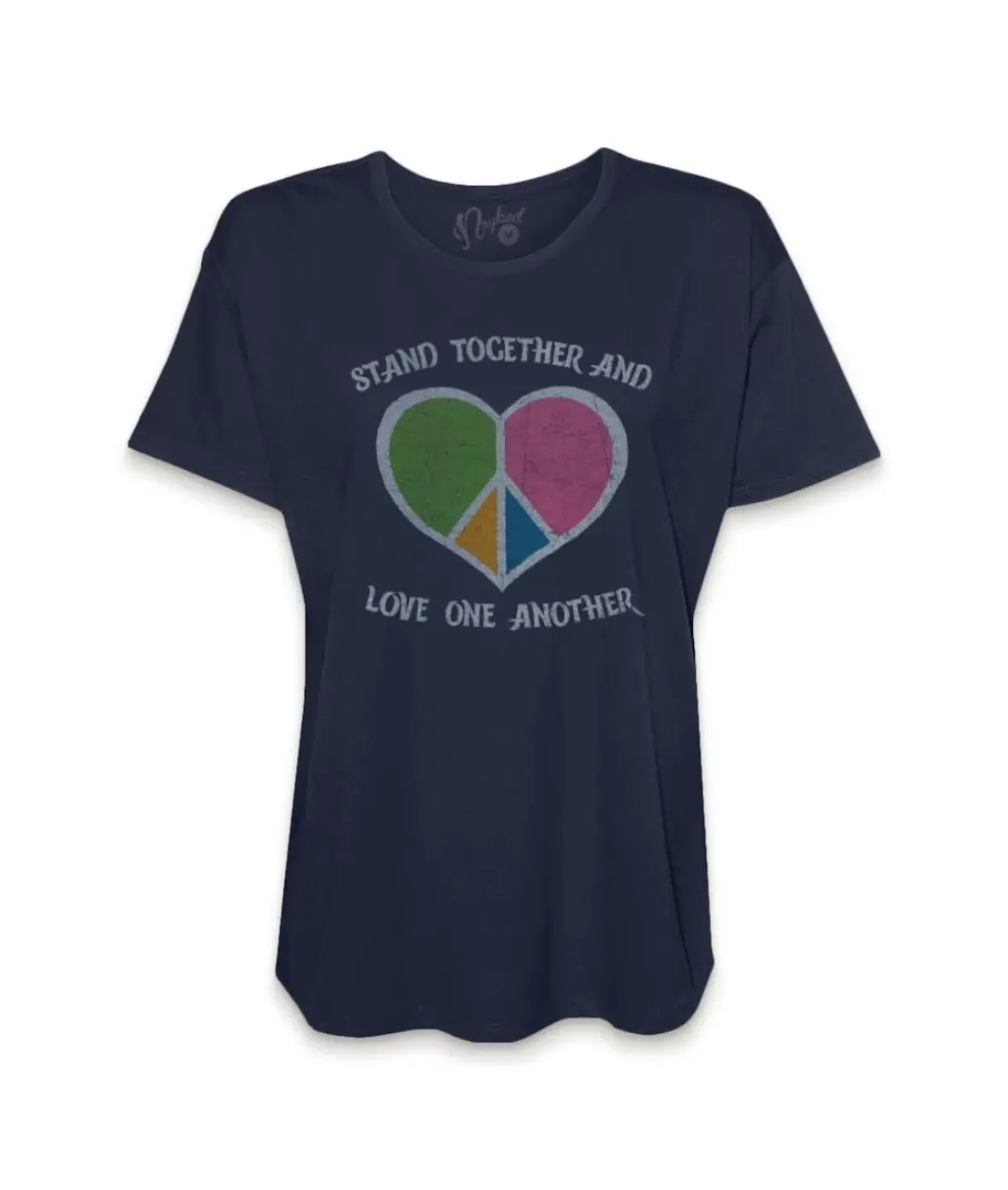 Nayked Apparel Tops>Women'S Ridiculously Soft Oversized Graphic Tee | Stand Together And Love One Another
