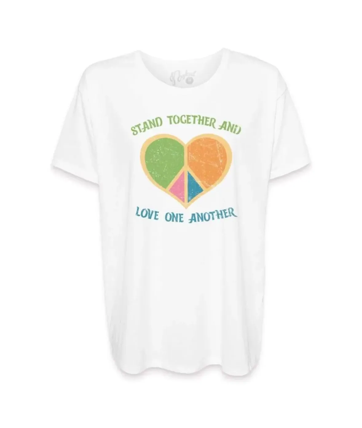 Nayked Apparel Tops>Women'S Ridiculously Soft Oversized Graphic Tee | Stand Together And Love One Another