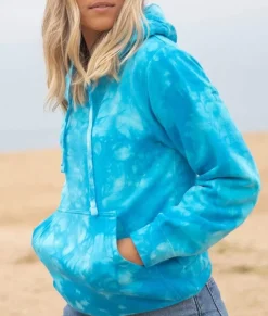 Nayked Apparel Tops>Women'S Ridiculously Soft Tie Dye Hooded Sweatshirt