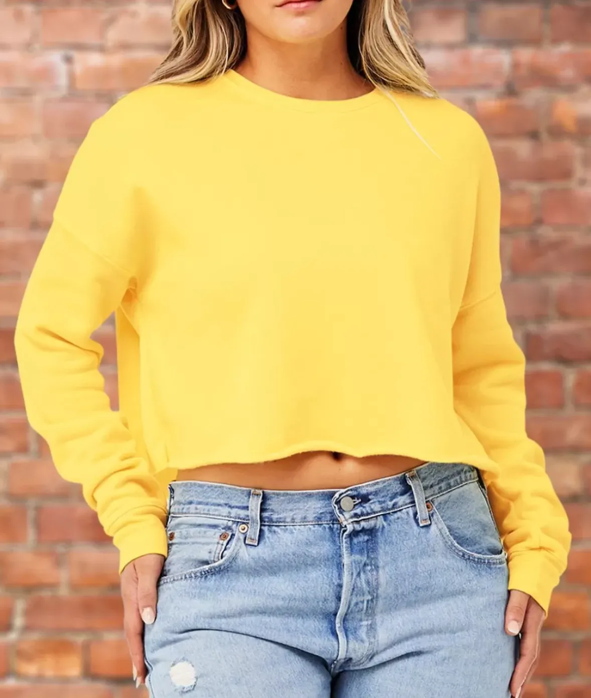 Nayked Apparel Tops>Women'S Ridiculously Soft Cropped Sweatshirt