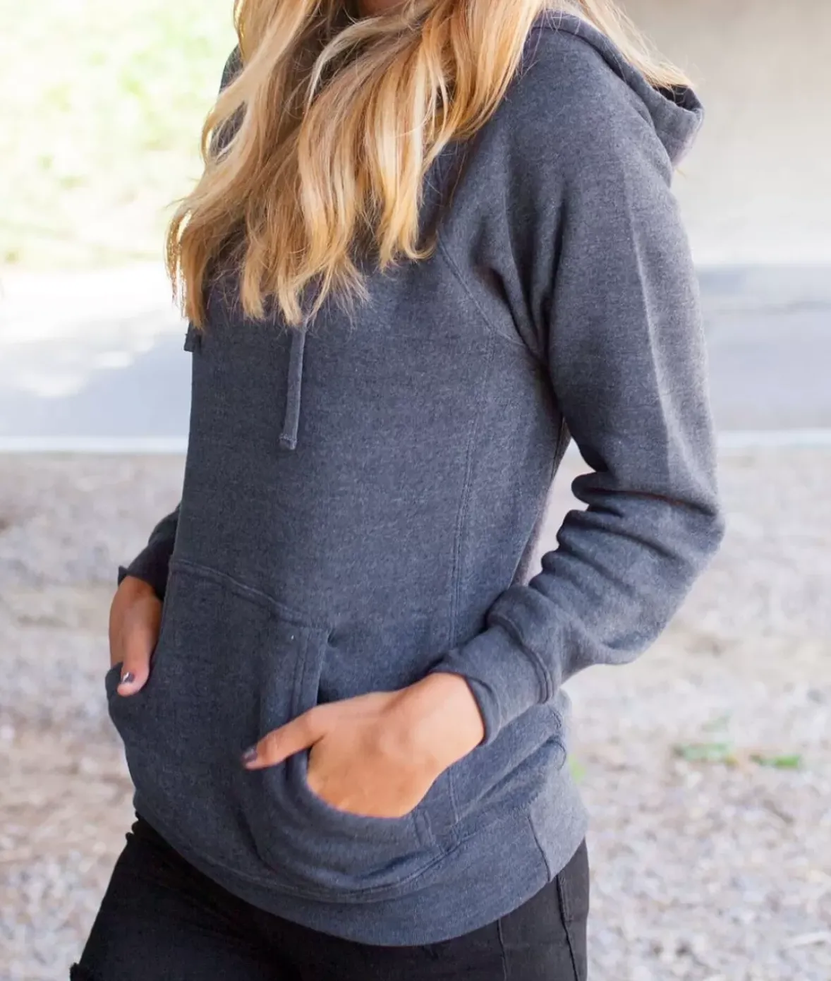 Nayked Apparel Tops>Women'S Ridiculously Soft Boyfriend Raglan Sleeve Hooded Pullover Sweatshirt