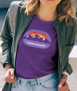 Nayked Apparel Tops>Women'S Ridiculously Soft 100% Cotton Graphic Tee | Positive Altitude