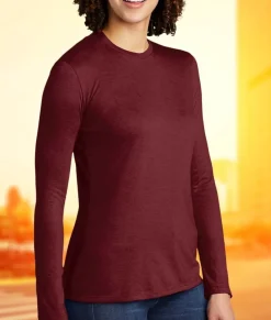 Nayked Apparel Tops>Women'S Ridiculously Soft Recycled Lightweight Long Sleeve T-Shirt